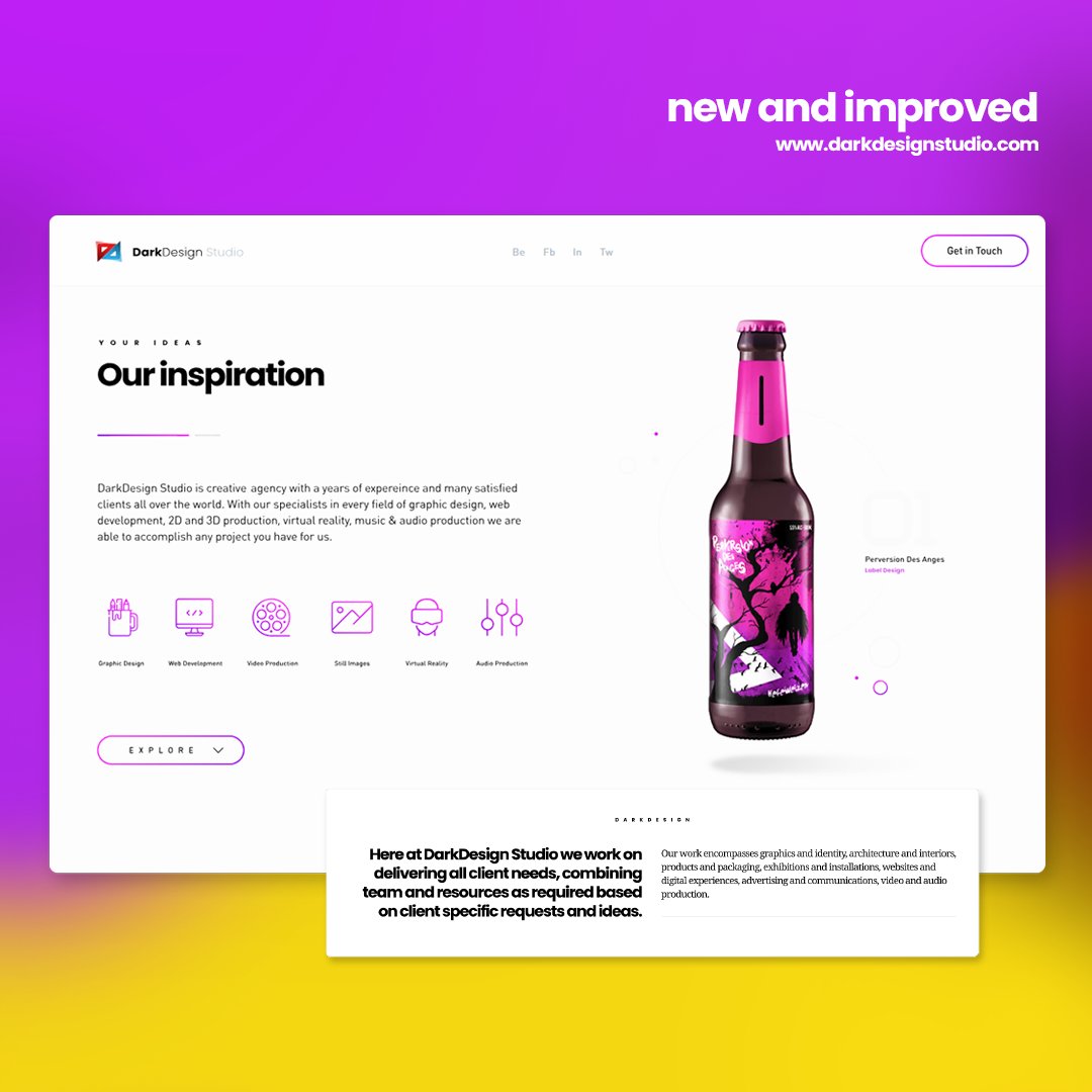 DarkDesign Studio is very proud and excited to announce the launch of our new and improved website! Completely new design, fully responsive and adaptive for all your screens. 

darkdesignstudio.com

#design #graphicdesign #webdesign #interface #userinterface #developer