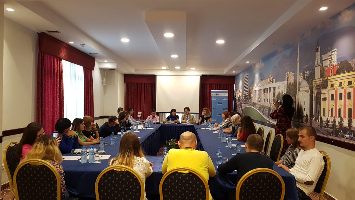 OSCEinAlbania's tweet photo. Deputy Head of @OSCEinAlbania Robert Wilton at today’s event on mechanisms provided by @AvokatiPopullit to protect rights of #Peoplewithdisabilities: Rights of #PWDs are very close to our heart. Time for #YWDs to engage in an informed & active way in social & political life. https://t.co/rE55BNEzuE