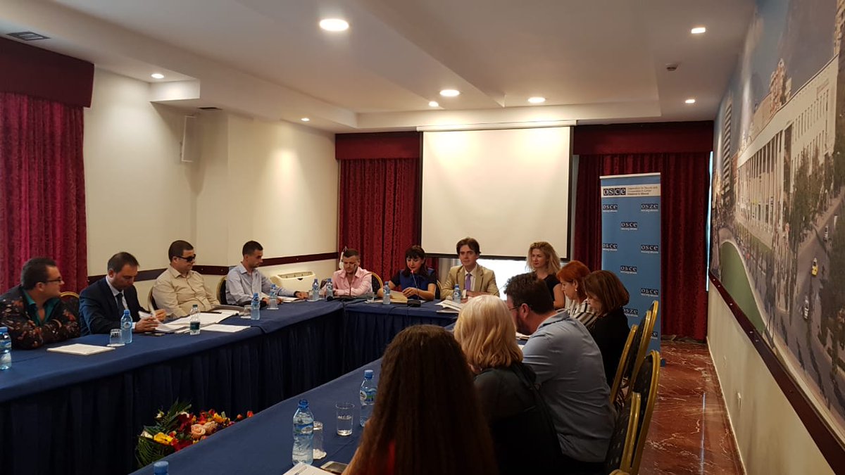 OSCEinAlbania's tweet photo. Deputy Head of @OSCEinAlbania Robert Wilton at today’s event on mechanisms provided by @AvokatiPopullit to protect rights of #Peoplewithdisabilities: Rights of #PWDs are very close to our heart. Time for #YWDs to engage in an informed & active way in social & political life. https://t.co/rE55BNEzuE