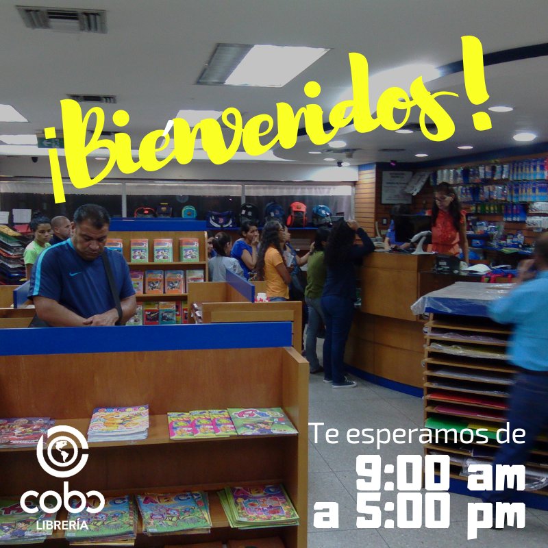 libreriacobo's tweet photo. ¡Ya abrimos! 

Visitanos #LibreriaCOBO https://t.co/j2skv8l38d