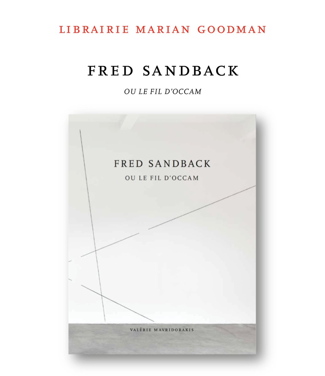 MarianGoodman's tweet photo. Marian Goodman Gallery presents "OU LE FIL D'OCCAM," a new catalogue by Fred Sandback https://t.co/fzmvd41Vvy