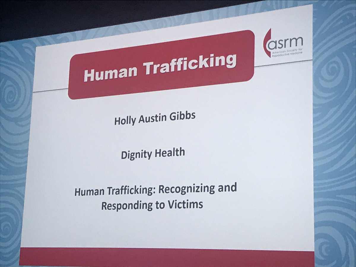 Arequena_ivi's tweet photo. The #ASRM18 begins today with a very interesting conference about human trafficking. All of us must be aware of this terrible problem. https://t.co/T2EN2P0T79