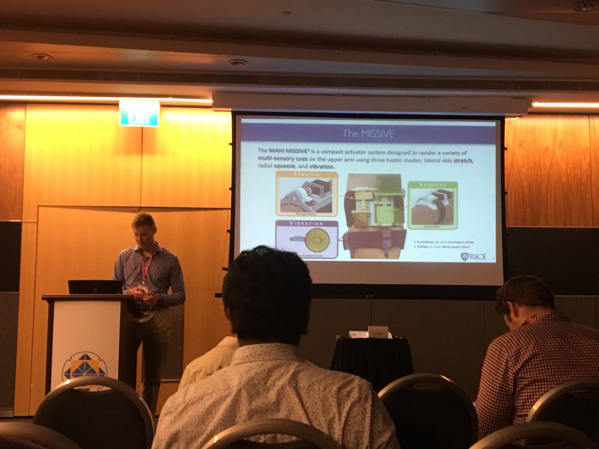marla_nag's tweet image. Very interesting talk about conveying language (in this case phonemes) through vibrations by Nathan Dunkelberger at #UbiComp2018 #ISWC.