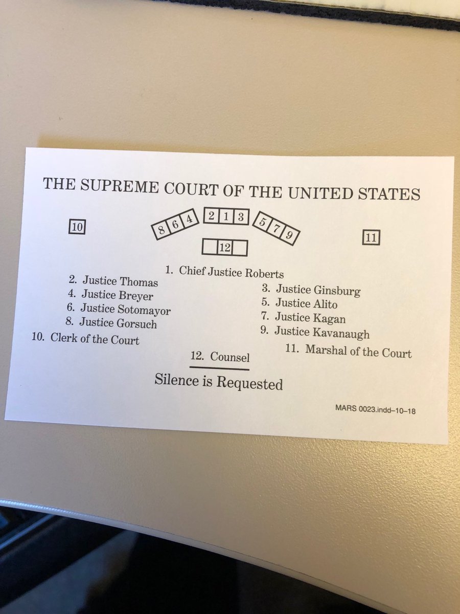 Supreme Court Seating Chart