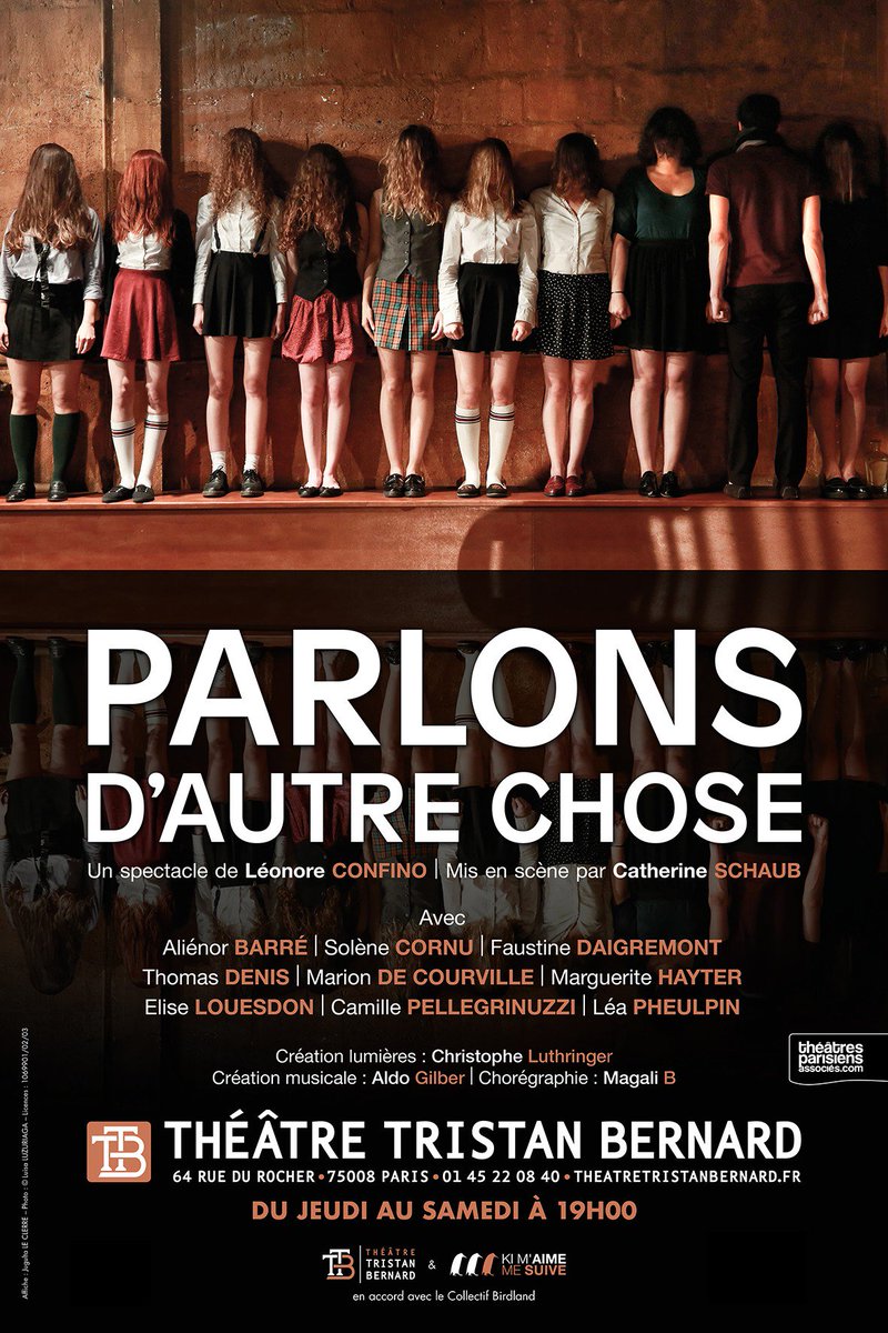 #Reprise Écrit pour un collectif de jeunes comédiens par Léonore #Confino, notre #CoupDeCoeur #ParlonsdAutreChose revient au Théâtre #TristanBernard. Entrez dans les  coulisses de cette nouvelle génération ! bit.ly/2OJFDIZ
