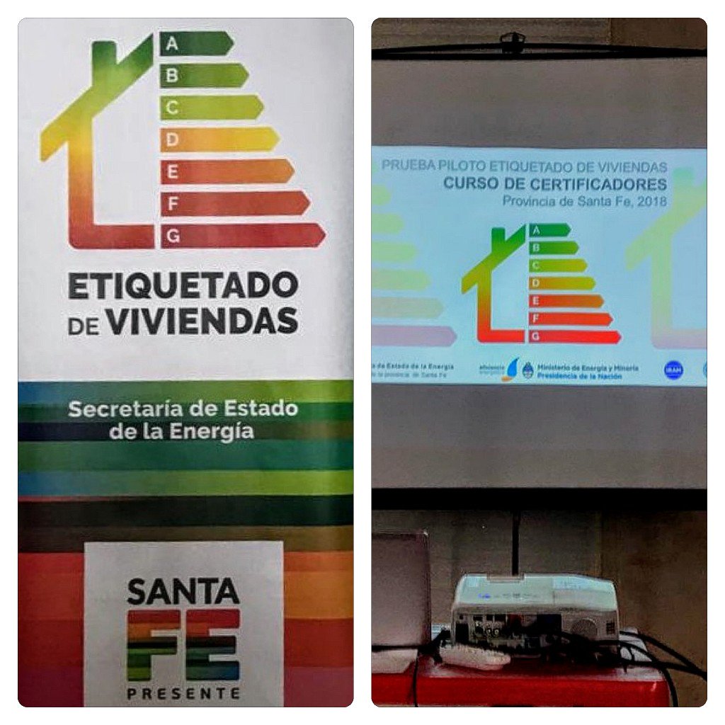 Participando de la capacitación para el Etiquetado de #eficienciaenergetica para viviendas de la Provincia de #SantaFe, que permitirá clasificar y catalogar a los hogares según su requerimiento energético.