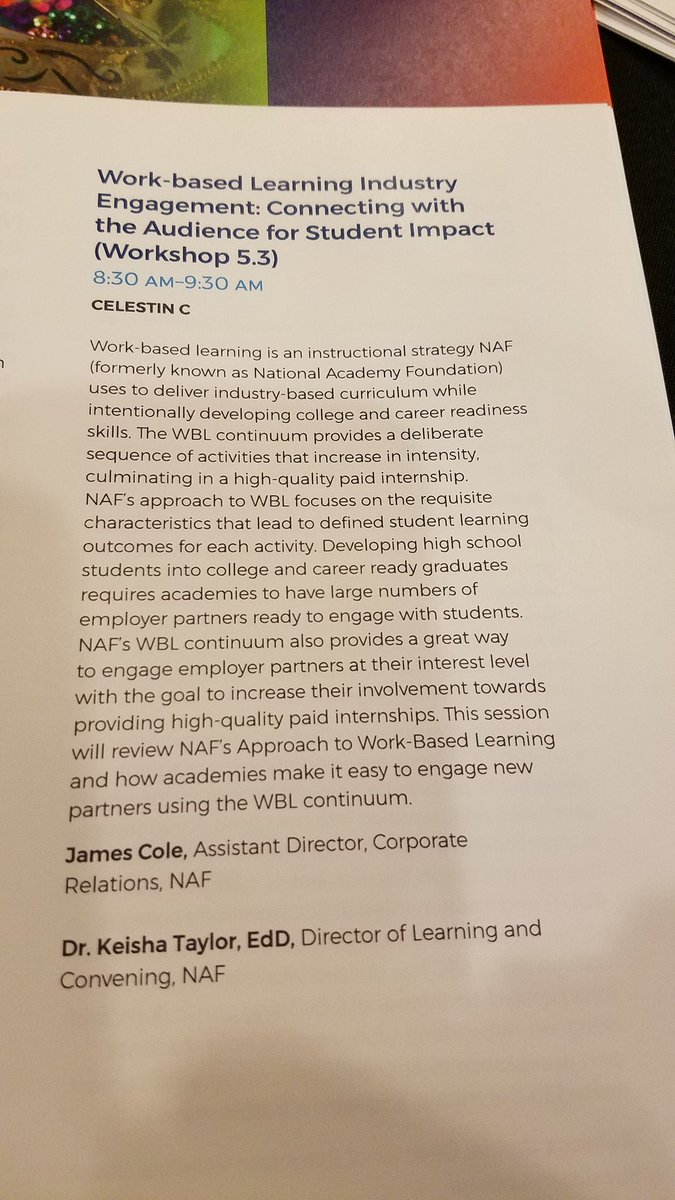 ktaylor1026's tweet photo. So excited to present tomorrow at the 2018 Workforce Summit- Unmasking The Potential! Come Check Us Out! @NAFCareerAcads @JamesCole222 @ACT
#ACTWorkforceSummit
#BeFutureReady https://t.co/ZjGGRwvQrB