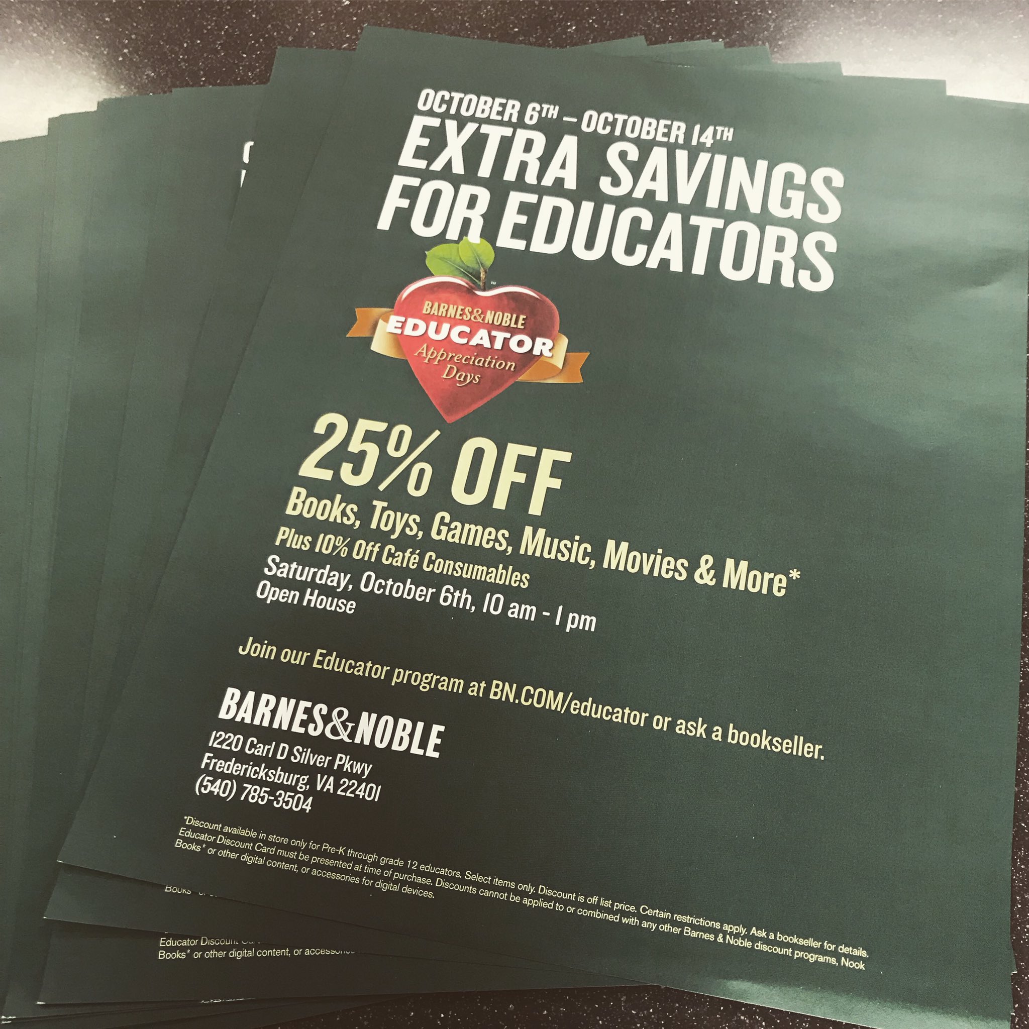 Barnes Noble Fredericksburg On Twitter Are You An Educator Do