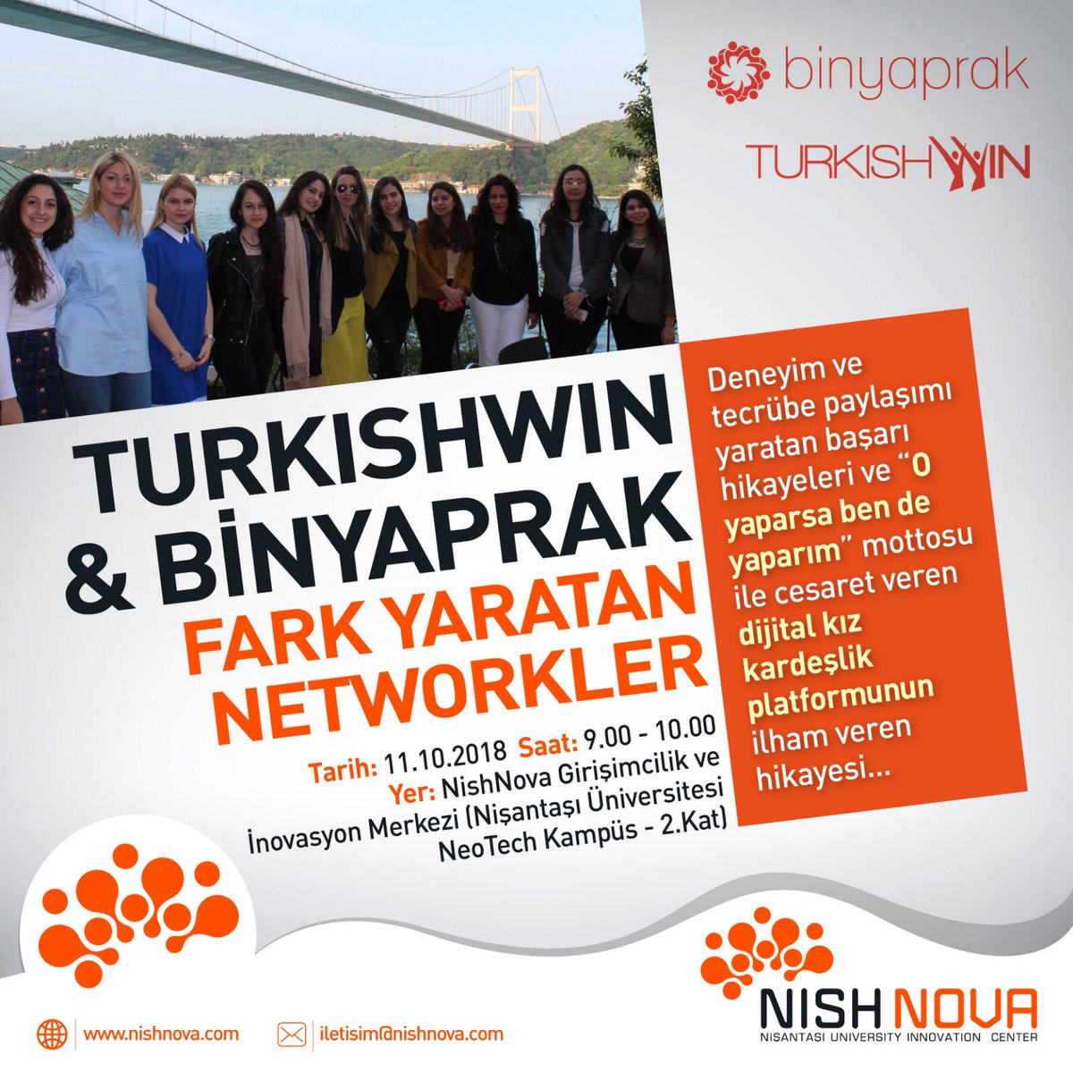 nish_nova's tweet photo. Perşembe günü #NishNova’da, iş hayatında #dijitalkızkardeşlik çemberi oluşturan @turkishwin ve @binyaprak bizlerle olacak. #Kadın girişimciliğin ve #networker olmanın faydaları üzerine gerçekleşecek bu tanıtımda olmak isterseniz bekleriz. https://t.co/aNxrbRDhIK