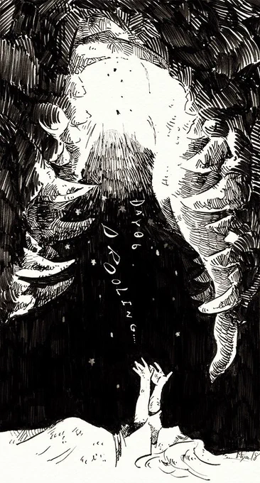 Day06~09
#inktober #Inktober2018
黒のうまい使い方を知りたいです 