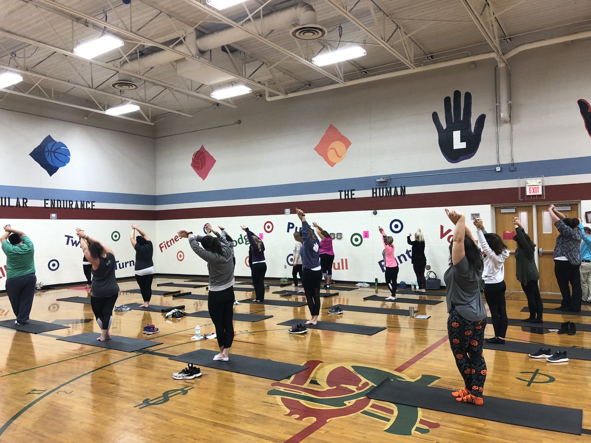 Teachers at <a href="/Pandas260/">Pleasantview Elementary</a> learn some great poses that they can bring to the classroom to help students with focus and mindfulness.