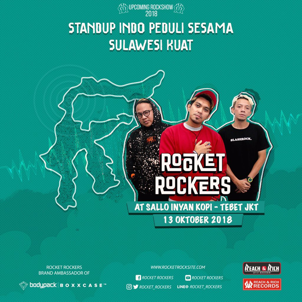 rocket_rockers's tweet photo. Jakarta! Ketemu kita lagi tanggal 13 oktober di Sallo Inyan Kopi Tebet. Yu sing along sambil berdonasi buat saudara - saudara kita di Sulawesi yang sedang terkena bencana. See you!!!
.
#rocketrockshow #standupindo #sulawesikuat https://t.co/QBl8YuD8Vr