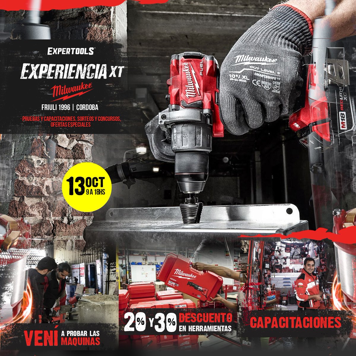 expertoolsxt's tweet image. Te esperamos en una #ExperienciaXT MILWAUKEE
🕘Sábado 13 de Octubre, de 9 a 18hs - Entrada LIBRE y GRATUITA
📍Friuli 1996. Colinas de Velez Sarsfield. Ciudad de Córdoba.

✅Ofertas Especiales 💸
✅Pruebas y Capacitaciones 🔧
✅Sorteos 🥇

Te Esperamos!!!!😃😃
No te lo pierdas!!!
