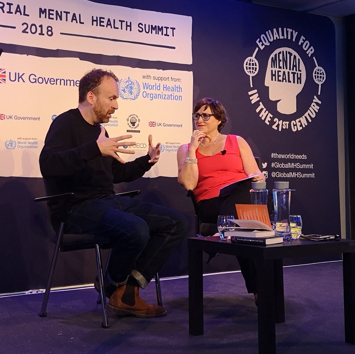 'We have a very, very narrow idea of what strength is...' <a href="/matthaig1/">Matt Haig</a> shares how 'toxic masculinity' can impact men's mental health. #GlobalMHSummit #TheWorldNeeds