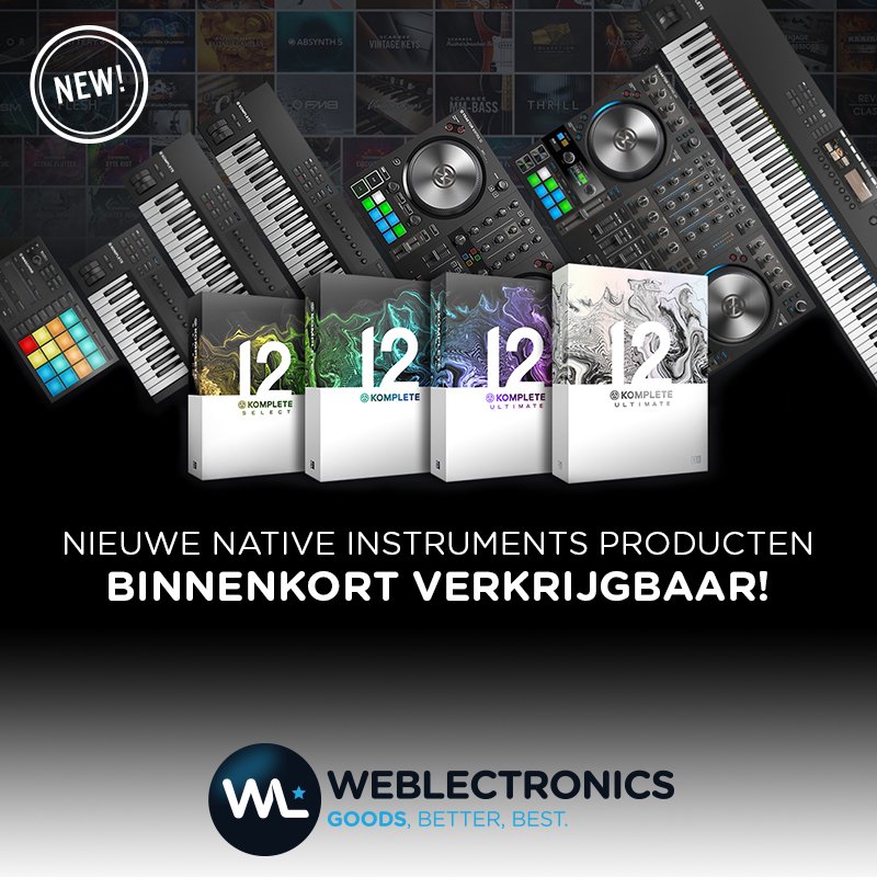 DJSchoolBenelux's tweet photo. De nieuwe producten van Native Instruments binnenkort allemaal verkrijgbaar bij de webshop van DJ School Benelux, namelijk: https://t.co/mtwEqbMRGc! Welk nieuw product is jouw favoriet? #djschoolbenelux #dj #djing #djlife #djgear #producing #producer #studio #weblectronics https://t.co/dSBX7k2HXV
