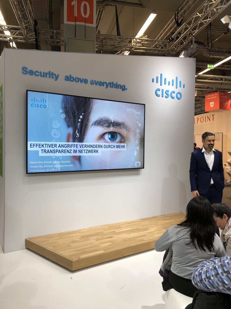 Cisco_ITSA's tweet photo. Jetzt ein #computacenter Vortrag von Selcuk Sirher &amp; Christian Ney am Cisco Stand auf der #Itsa. Halle 10.0, 410. #ciscoitsa https://t.co/nN6z4CziQs