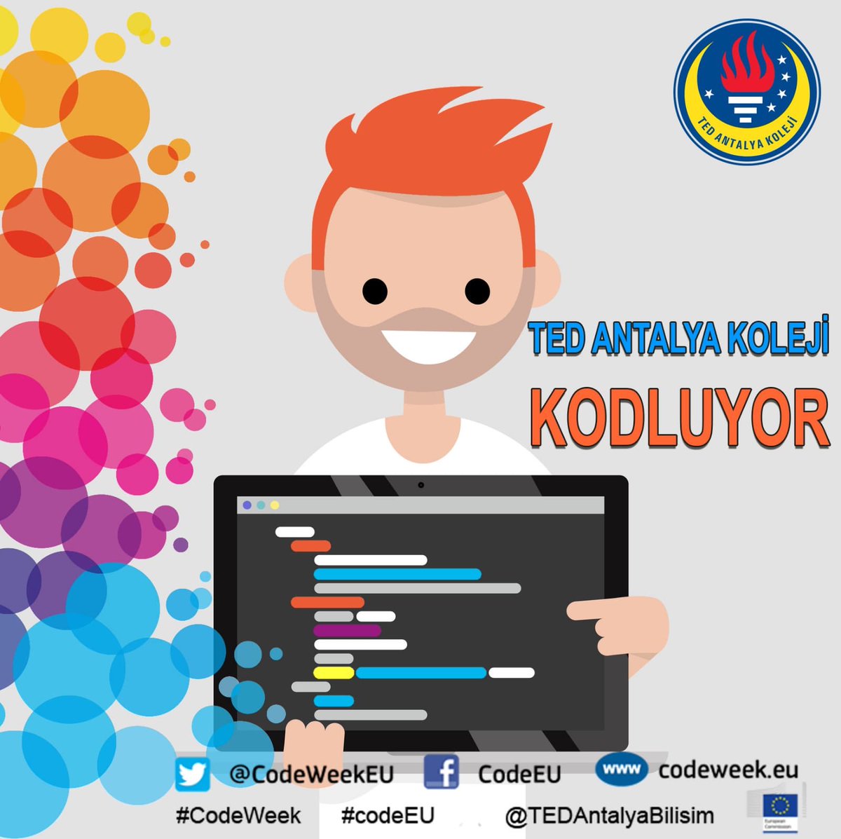tedantalyakolej's tweet photo. AB Kod Haftası (Code Week) etkinliklerine tüm öğrencilerimizle katılıyoruz. #codeweek #codeEU #coding #codeeu2018 #codeweekeu2018 #codeweekEUtedantalya #tedantalya #tedantalyabilisim #europeancommision #girlwhocancode #kodlama #scratch #python #arduino #kodlamahaftası https://t.co/fuqNglmYxe