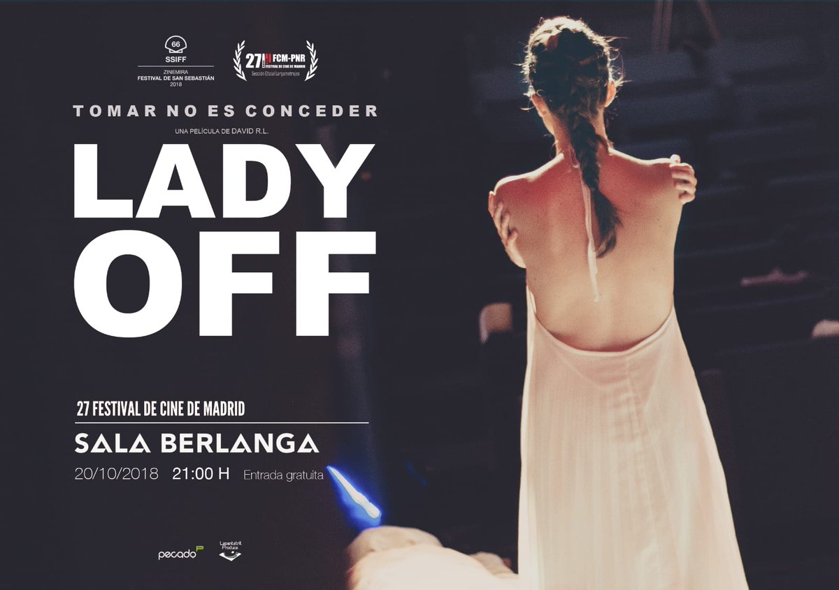 LadyOffPelicula's tweet photo. Estaremos en el #27FestivalCineMadrid @fcmpnr y tendremos un pase abierto para todos y gratuito. Apunta:
📅 Sábado 20 de octubre
🕘 21h
📍 Sala Berlanga Cine

Contaremos con la presencia del director @david_RL y los actores
¡Esperamos veros allí! https://t.co/Xco9ZcwFhX