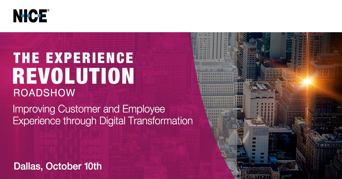 InbarKaren's tweet photo. “The Experience Revolution” roadshow is coming to Dallas tomorrow!
Admission is free, seats are limited. Register now >>
https://t.co/IivdhmbJEG
#CX #customerexperience #ExperienceRevolution https://t.co/GjyYuktA0D