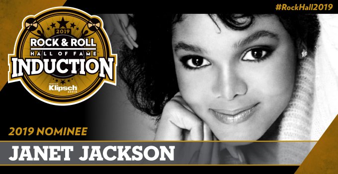 rockhall's tweet photo. As an icon identifiable on a first-name basis, @JanetJackson and her artistry have left a permanent impression on the music world. Read the full #RockHall2019 Nominee bio and cast your vote in the @KlipschAudio Fan Vote: https://t.co/oZh6oz5qPV #RockTheFanVote2019 https://t.co/gUKxpxlxHF