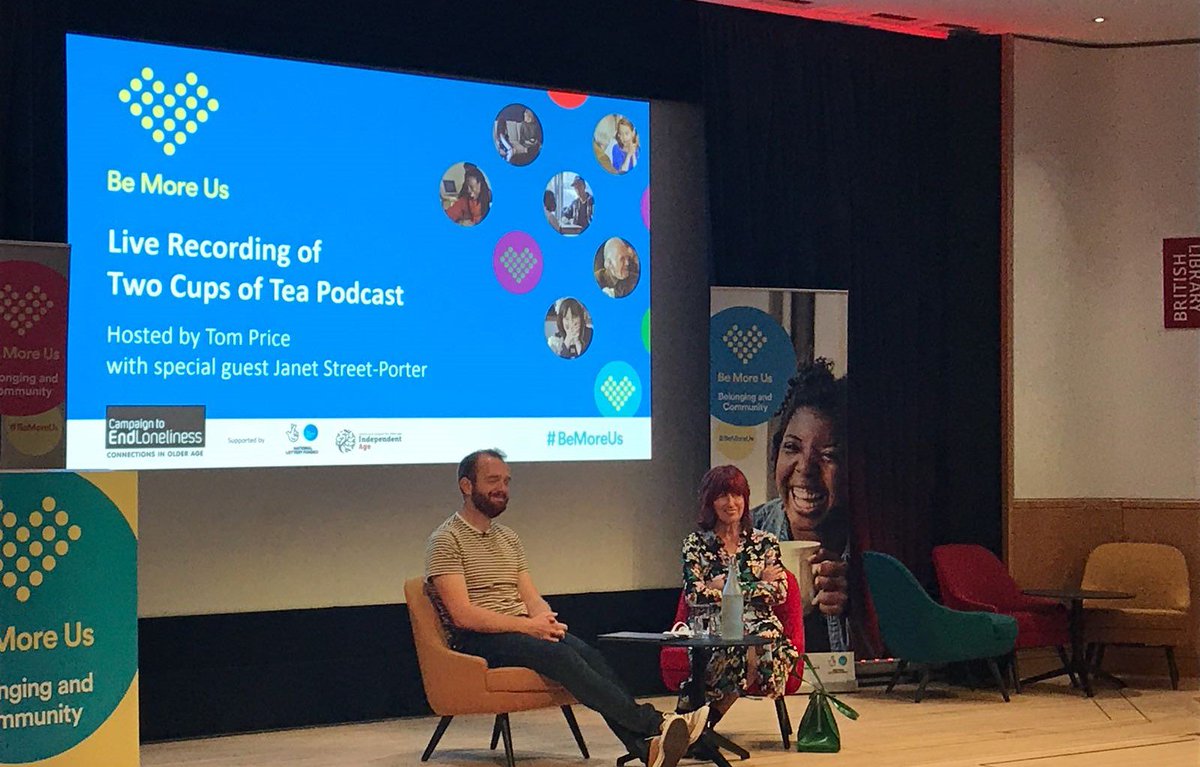 EndLonelinessUK's tweet photo. We're now joined by the legendary @The_Real_JSP and @pricetom , who are recording a live version of the hit podcast #TwoCupsofTea #BeMoreUs https://t.co/VgZoIJxNdV