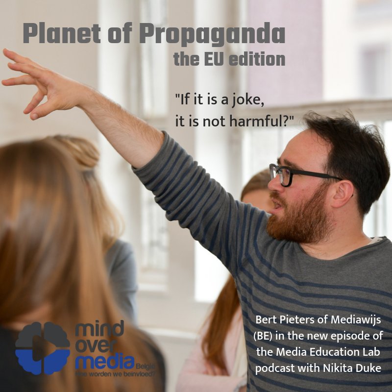 MindOverMediaEU's tweet photo. Your podcast reminder of the day! "Who would think that NGOs and marketeers use the same techniques to change people's attitude?" Bert Pieters of @MediaWijsBe explains how they will be #TeachingAboutPropaganda in Belgium #MindOverMediainEU #MediaLiteracy
https://t.co/1QYzsEYHOl https://t.co/Cdm7dQjumk