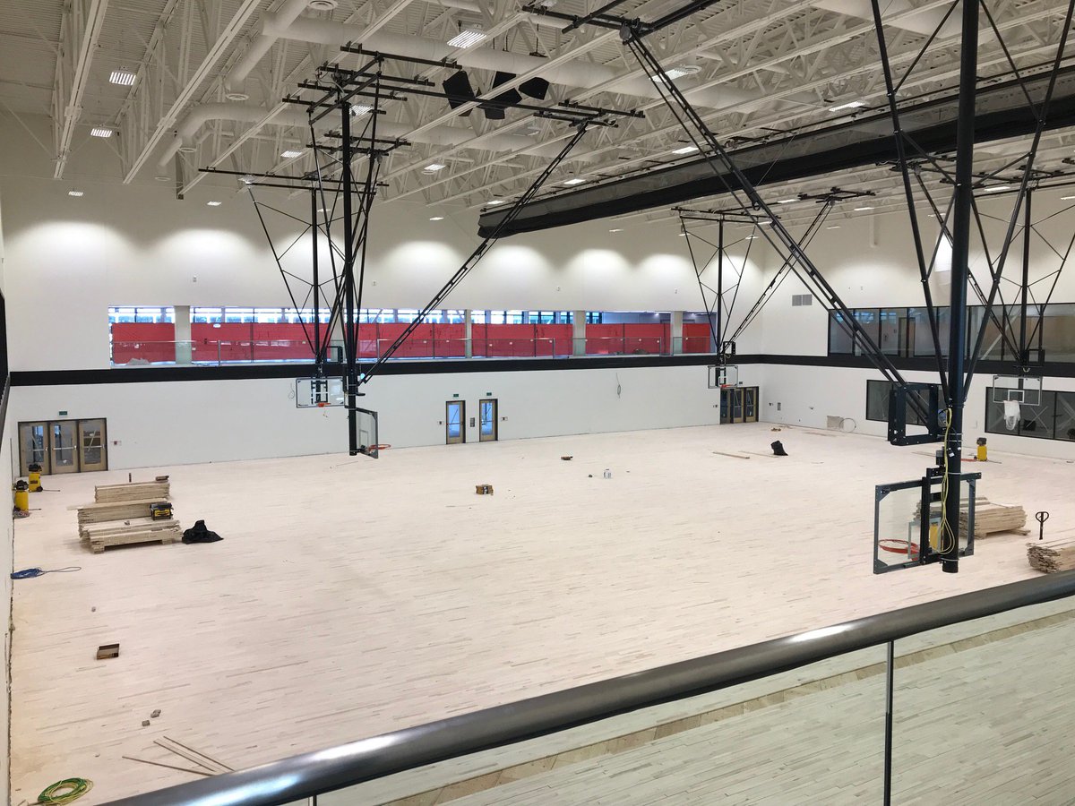 MSullivanLTD's tweet photo. Gymnasium hardwood flooring being installed at St.Lawrence College for the Phase 3 Hello Future Project. @ConstructionYGK https://t.co/CH3m8wSbkz