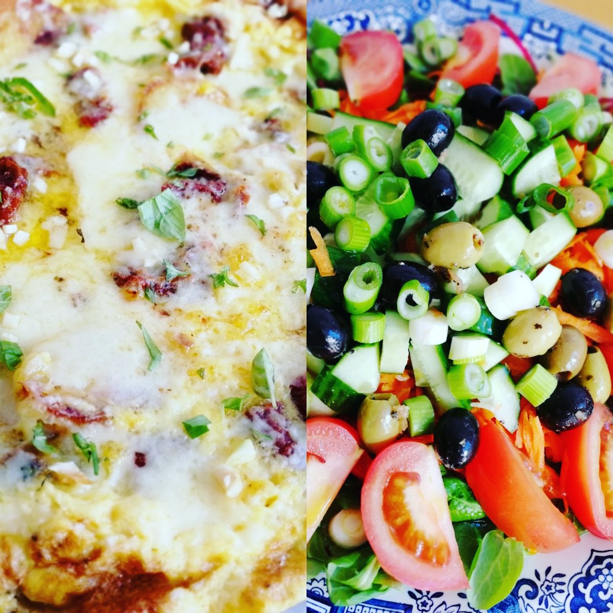 #Summer is back, so is #Salad & #Fritatta #Potato #Sundriedtomato & #cheddar