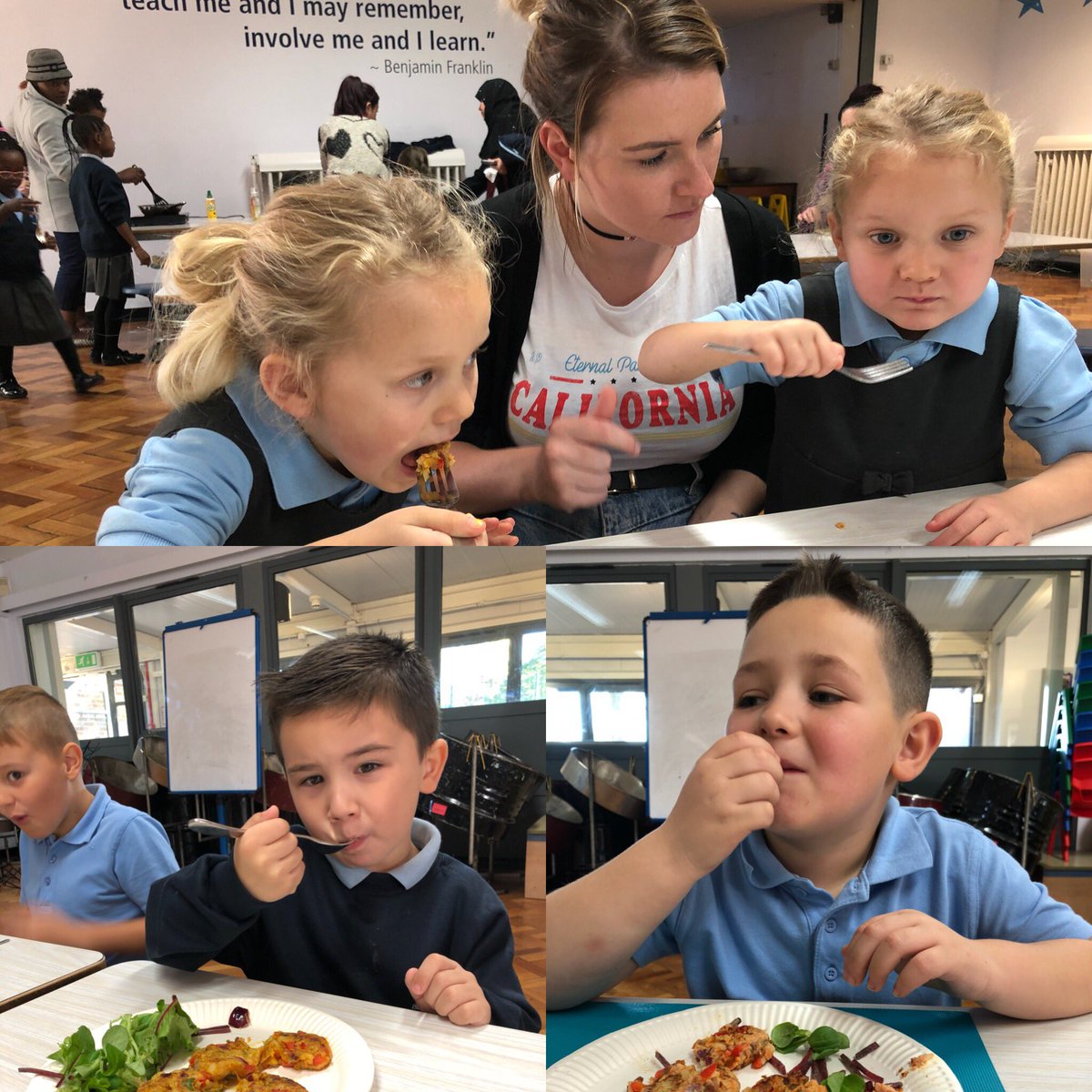 AHPA_MrsW's tweet photo. Another great cooking session with Julie from @citctweets.  This week Fish Cakes, yummy.  Thank you to all the children and parents who take part. https://t.co/9Aa4OBTdM2