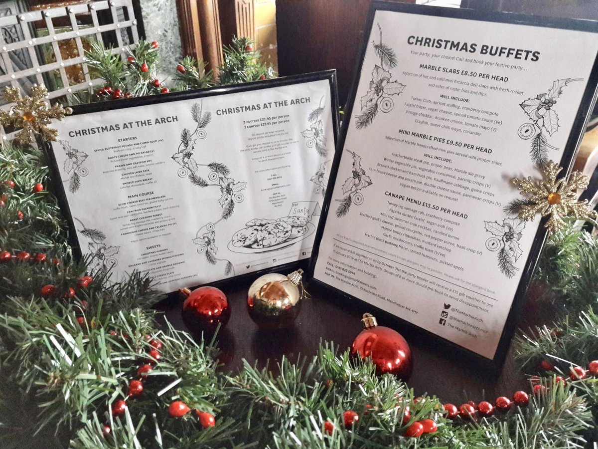 TheMarbleArch's tweet photo. We’re now in full planning mode for Christmas. Why not drop is a line at bookings@marblebeers.com and find out how we can help you guarantee a cool Yule! #MarbleArchKitchen #MarbleArch #SantaIsComing https://t.co/y61ZlGwp6z