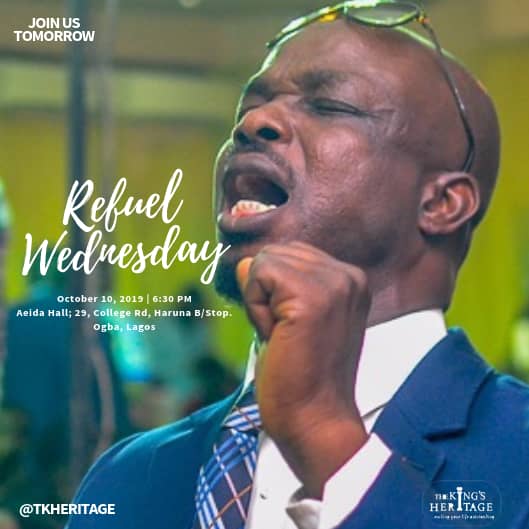 TKHERITAGE's tweet photo. Join us tomorrow.
#TheKingsHeritage
#MakingYourLifeOutstanding
#TKH
#RefuelWednesday
#BurstingForth https://t.co/Vu1K5JbdPE