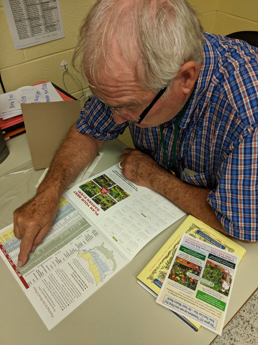 JennyWeems2's tweet photo. Check out our Urban Garden Specialist studying the Farmer's Almanac and creating lessons for the Meadow kids! Stop by and ask Howard to teach you something about the Farmer's Almanac. We are so lucky to have Mr. Blackwelder! #WMESROCKS #powerofthepineapple # https://t.co/0t0M2muIuI