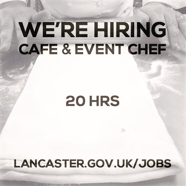 We’re expanding 👌🙃💥🕺🏻, would you like to be part of our team? We’ve a brand new 20hr chef position; work along side our established kitchen team to prepare and deliver food for the daily cafe menu as well as for catering across other LCC venues. ats-lancaster.jobsgopublic.com/vacancies/view…