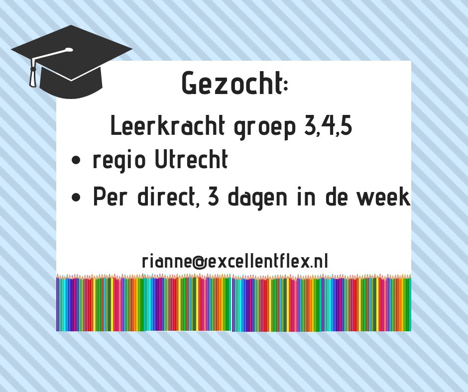 Excellent020's tweet image. Ben jij diegene die wij zoeken? Meer info vind je op: 
excellentflex.nl/vacatures/groe… #Onderwijs #vacature
