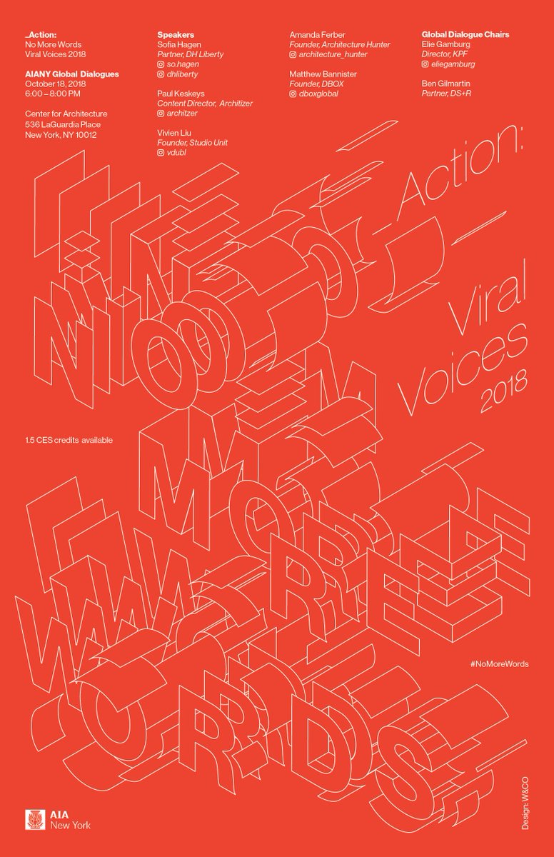 winfieldco's tweet photo. 10/18 @CenterForArch: Viral Voices 2018: No More Words. https://t.co/bHRDpNVWWv #nomorewords  (Thrilled to have designed the graphics for the event!) https://t.co/n4Lzqn2Uzj