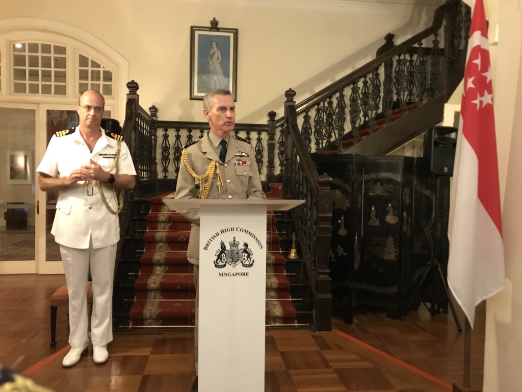 Members of 600 (City of London) Sqn had the pleasure of attending a reception with CAS and Chief Royal Singapore Airforce to commemorate RAF100 and Royal Singapore Airforce 50th anniversary at the UK Ambassadors residence Singapore