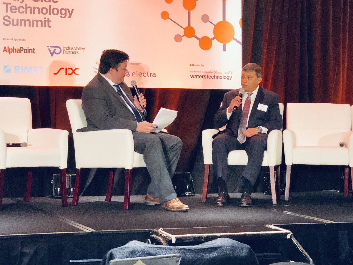 AlphaPointLive's tweet photo. Live on stage at @WatersTech #BSTNA #waterstech is our CEO @SalilDonde with editor @JimRundle to share more about #DLT, opps and insights into crypto + digital assets https://t.co/4wOXYyw2ZG