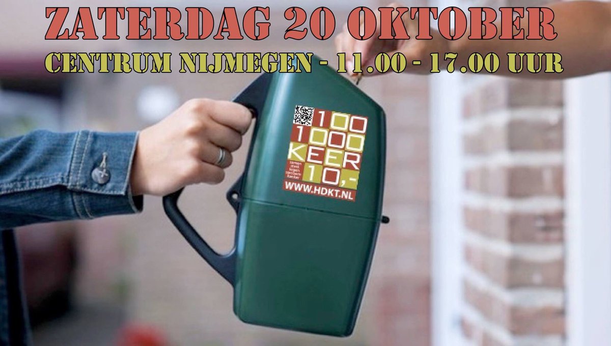 HDKT organiseert zaterdag 20 oktober een grootschalige COLLECTE-DAG in de binnenstad van Nijmegen. Draagt u HDKT en slachtoffers van sarcoomkanker een warm hart toe, en wilt u dat door HDKT gefinancierd onderzoek een verschil gaat maken doneer dan bij één van de collectanten.