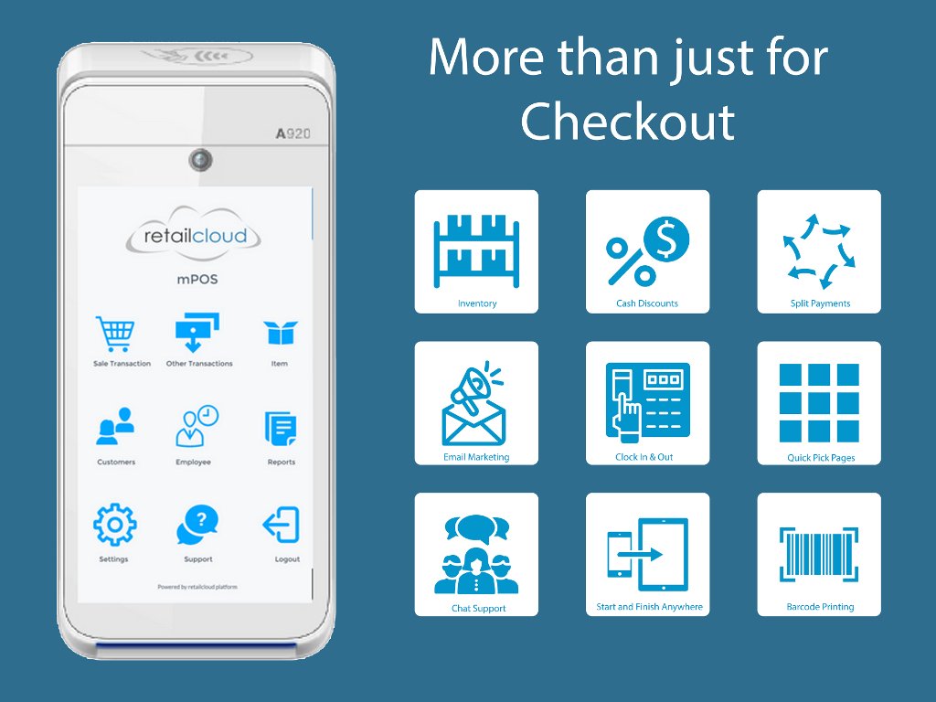 retailcloud's tweet photo. A920 - It is for so much more than just checkout! - https://t.co/VV47cdhB1v #retail #payments #retailmadesimple https://t.co/9oVnRc6ws1