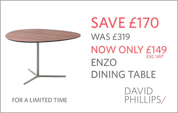 Save £170 on the Enzo Dining Table! Now in our Clearance Range.  A modern centre piece which will add to a contemporary styled dining space. #furniture  ow.ly/Z70W30m9Rnr #davidphillips #clearance