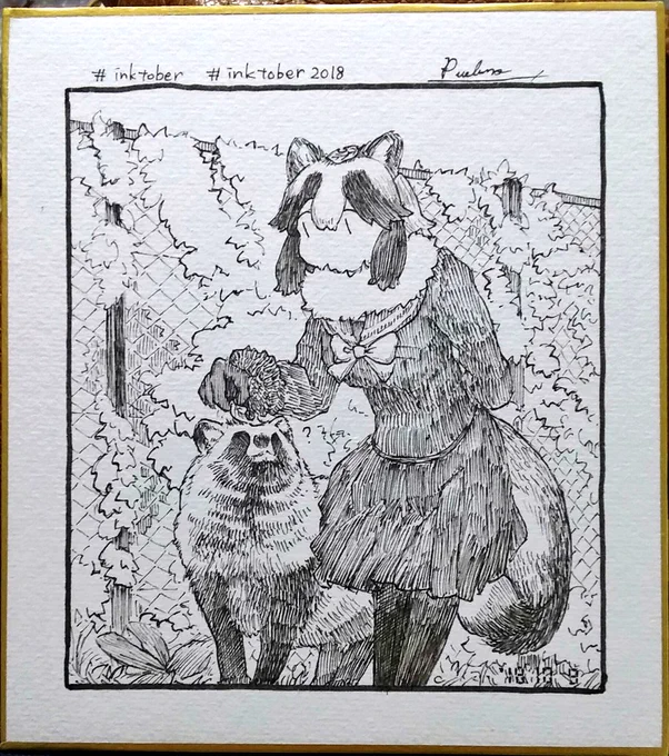 「きみもヒトの姿になれるかな?」
#inktober #Inktober2018 