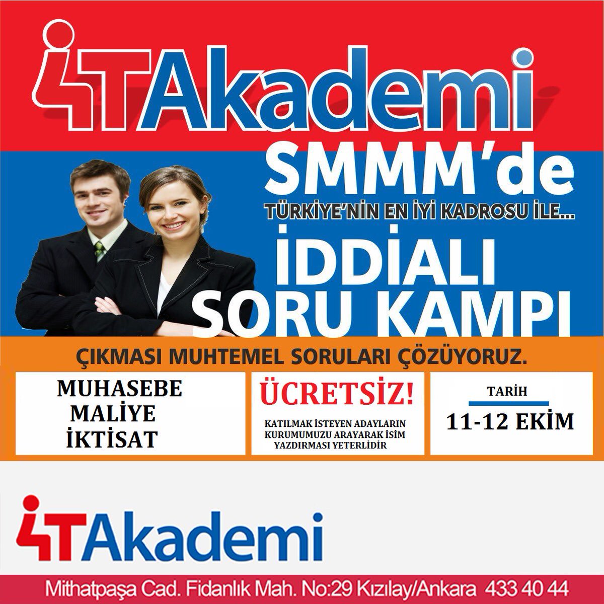 📢 SMMM SORU KAMPIMIZA KATILIM  İÇİN SINIRLI KONTENJAN KALDI.
✅FIRSATI KAÇIRMAYIN!