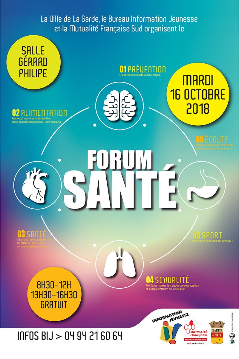 Conférences interactives dans le cadre du #Forum #Santé organisé par la ville de La Garde (83)
Mardi 16 octobre 
13:30 - Le développement durable
14:30 - La biodiversité
15:30 - L'eau
Accès : goo.gl/maps/DK1kSLC2b…
Infos : goo.gl/tMMfTa

#Prevention #jeunes