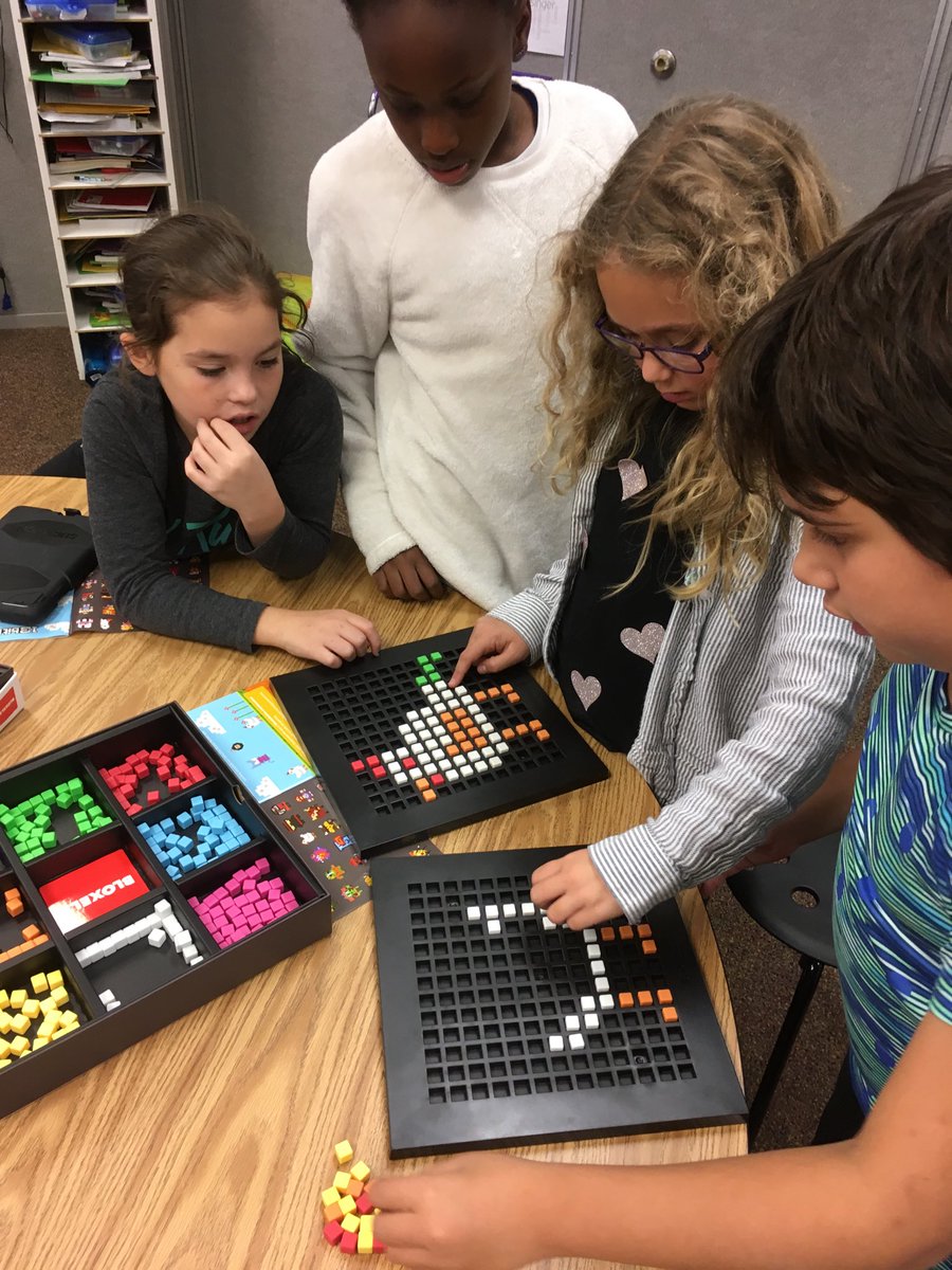 4thCse's tweet photo. Our 4th graders used ⁦@BloxelsBuilder⁩ to create their own characters. ⁦@CSEROCORI⁩ @mswanso30140098 #csestrong https://t.co/HjP8RDdg08