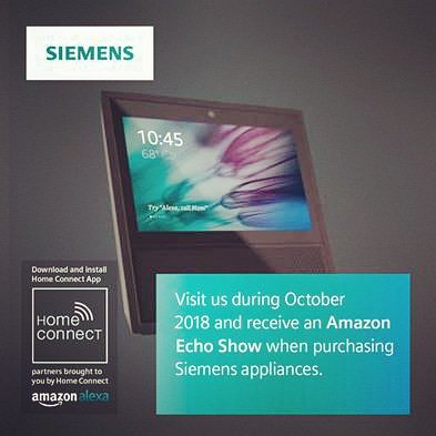 Enhance your home with Alexa show!! @SiemensHomeUK offer!!! #siemenshome #homeconnect #thinkdifferent #thefuturemovingin