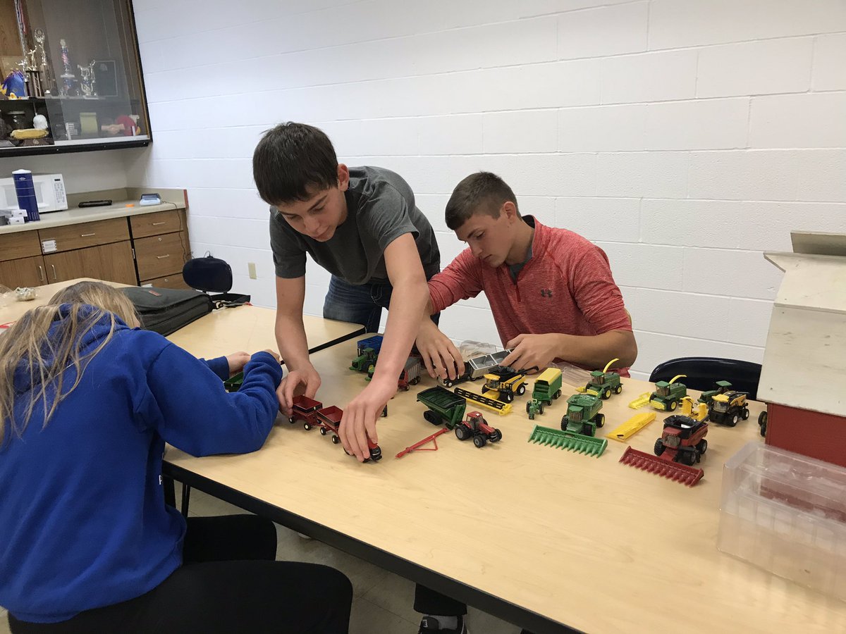 Who says you have to grow up? Agronomy students got to embrace their inner child while studying harvesting equipment in class #huskyNProud #teachAg