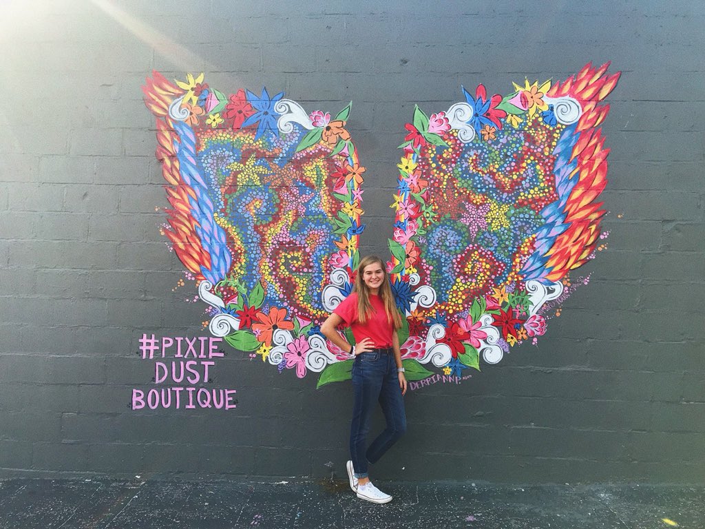 Emilydedman's tweet photo. All you need is faith, trust &amp; a little pixie dust.✨🧚🏼‍♀️🦋 #pixiedustboutique #mural #butterfly #wallart #wings #findyourwings https://t.co/NRkLMA1CqV
