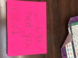 cdeditz1's tweet image. Did a super quick SEL activity in the classroom.  Students wrote down something nice about another student (I gave them the name of someone they may not know well or be friends with) in the classroom.  Kids came back to the notes after PE.  #1D1T1M #cd87