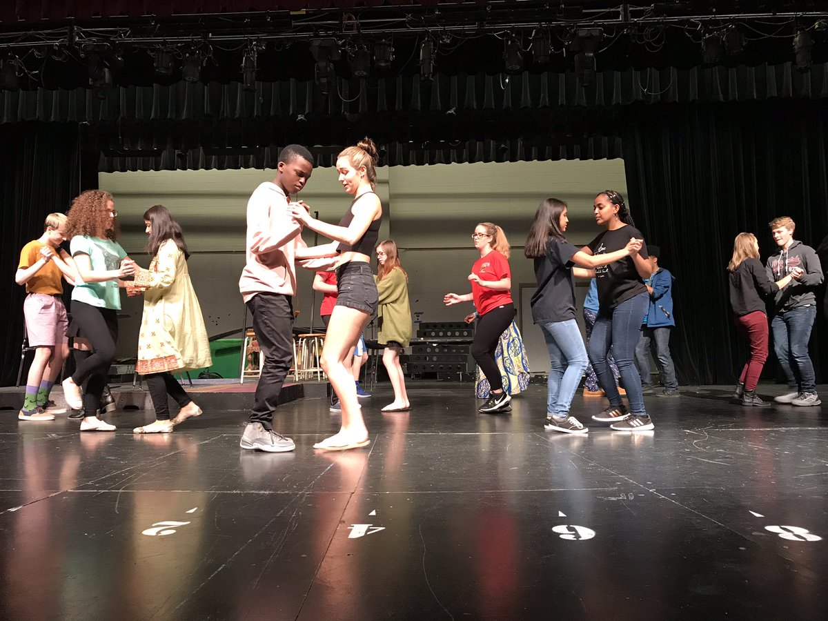 blake_stage's tweet photo. Dance rehearsal for 1940s Radio Hour! Come see it Nov 9/10/15/16/17 at 7:30pm. https://t.co/uVAihjLh0P