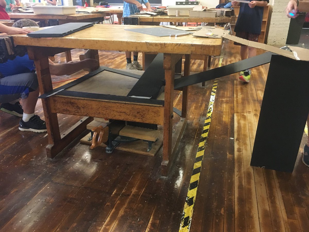MsGoodwin3's tweet photo. These two ozobot roller coaster designs are something else! One is a sombrero and one goes around, under and back up the table. I’ll tell you...these 6th graders are so creative! #ozobot #stem #iteachmiddleschool #middleschool #projectfun #creative https://t.co/oCWaN7h518
